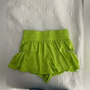 FP Movement by Free People Lime Green Get Your Flirt On Shorts